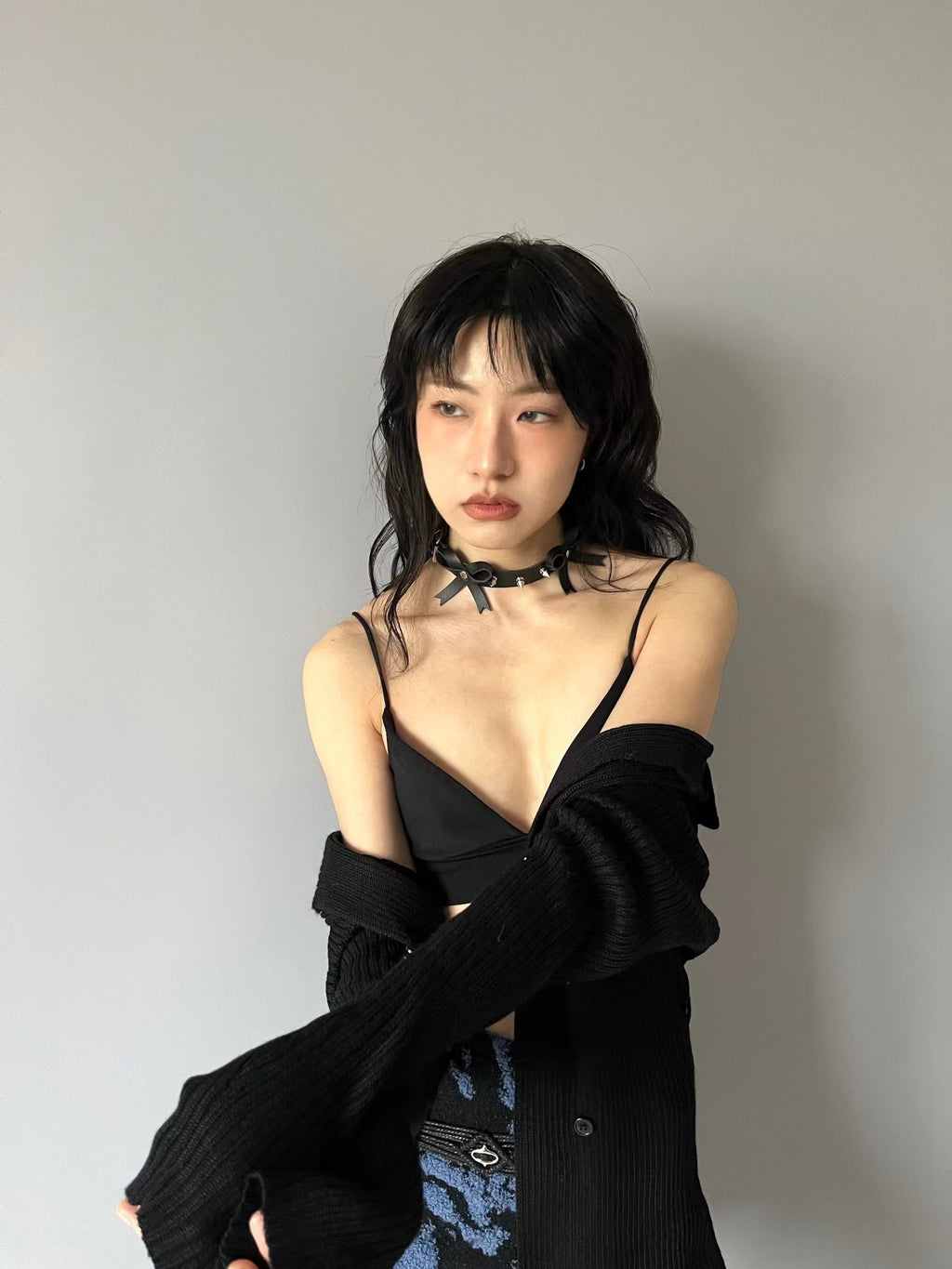 Bow Knot Studded Choker