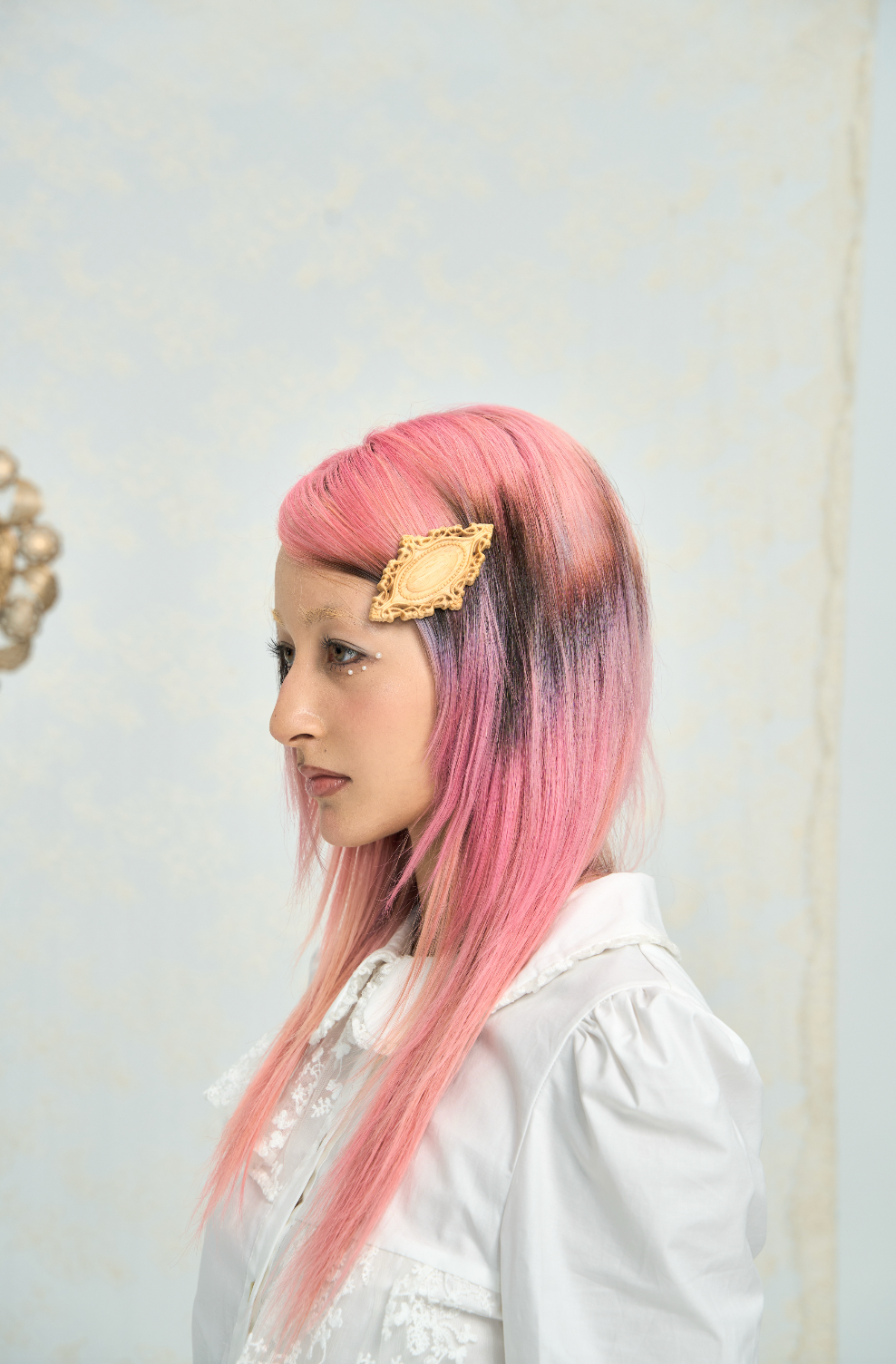 Rococo Carved Wood Hair Clip
