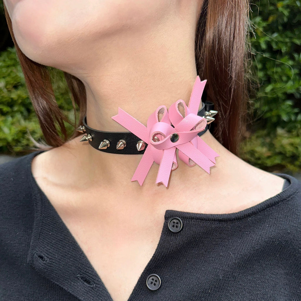 Bow Knot Studded Choker